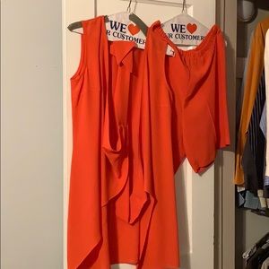 Orange short set